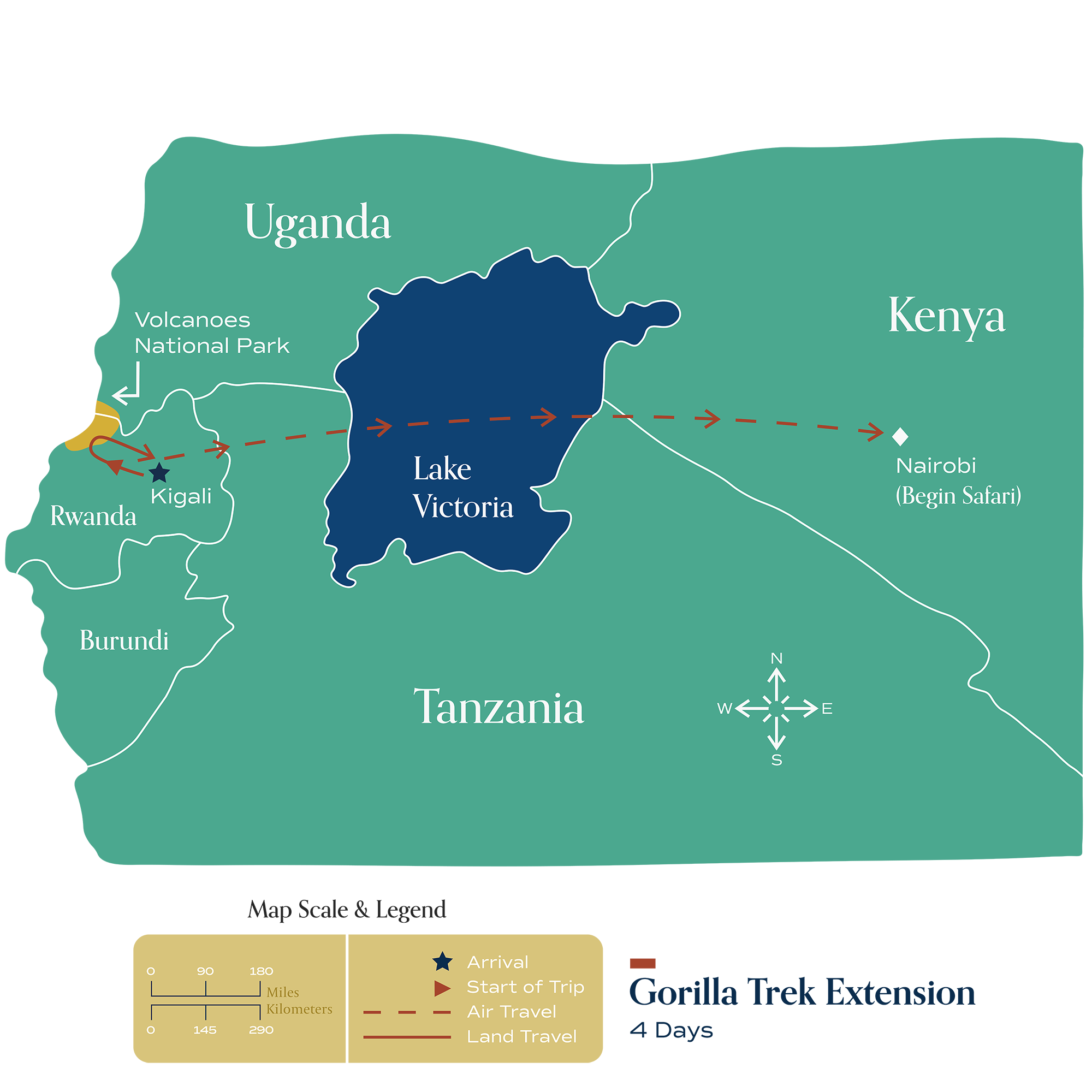 This map visually depicts Metamo's "Gorilla Trek" extension.